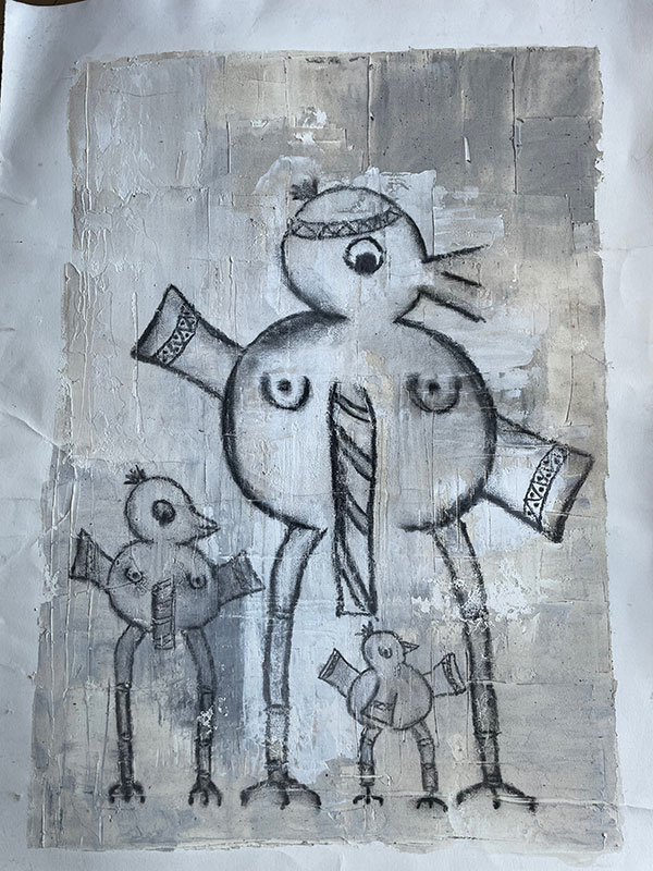 Dessin des Trois Hiboux